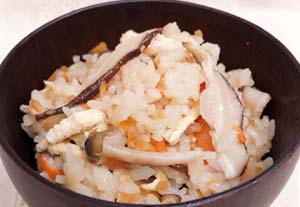生姜ときのこの炊き込みご飯